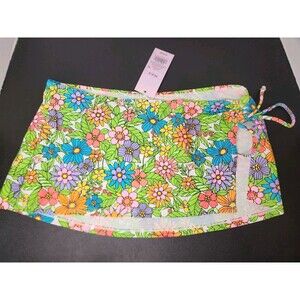Women's Side Cinch Swim Cover Up Skirt Wild Fable Floral Print Size XS  X Small